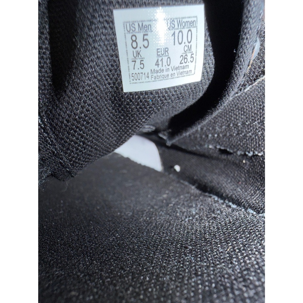 Vans Authentic Lowpro Leopard Print Black Sneakers Womens 10 Mens 8.5 Low Top - Picture 7 of 8